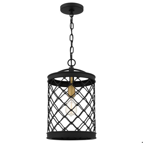 Quoizel Calais 1-Light Earth Black Mini Pendant CAI1510EK - main